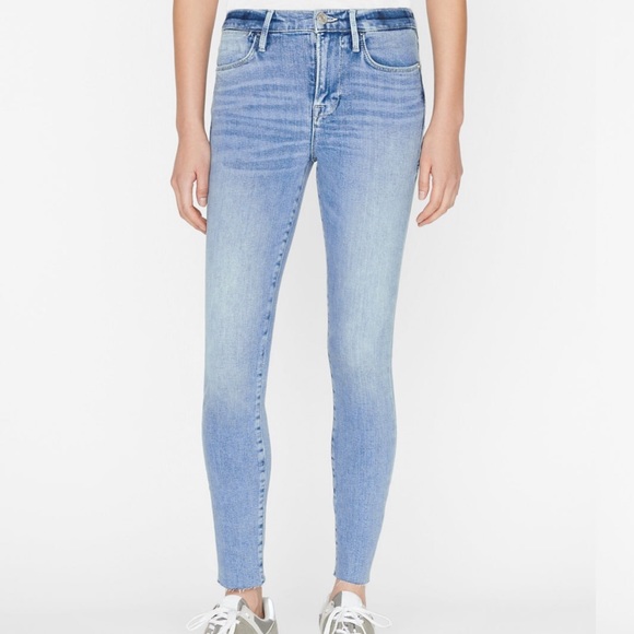 FRAME Le High Skinny Raw Edge Jean